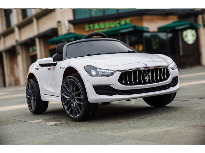 Maserati Ghibli, Voiture Électrique Pour Enfants 12V, Pneus En Caoutchouc, Siège En Cuir.
