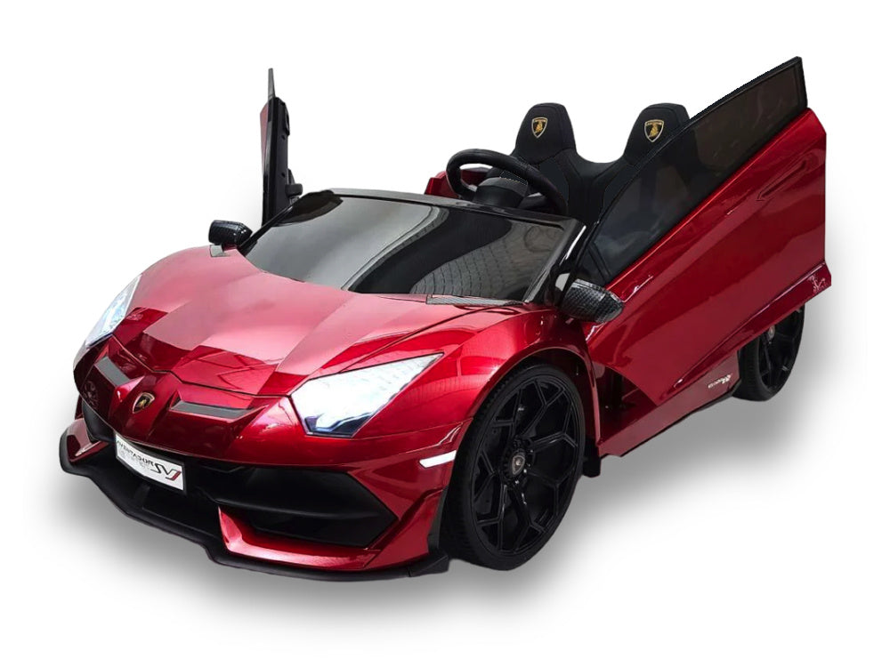 Lamborghini Aventador, Voiture Électrique Pour Enfants 2 Personnes 24 Volts Avec Pneus En Caoutchouc, Siège En Cuir !