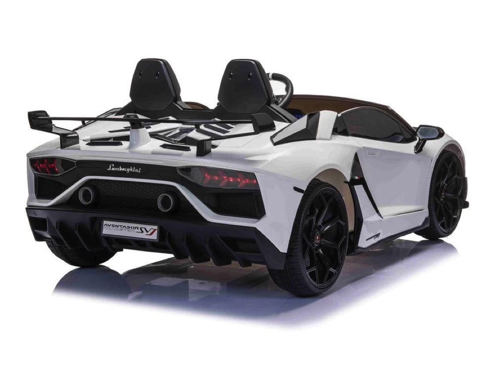 Lamborghini Aventador, Voiture Électrique Pour Enfants 2 Personnes 24 Volts Avec Pneus En Caoutchouc, Siège En Cuir !