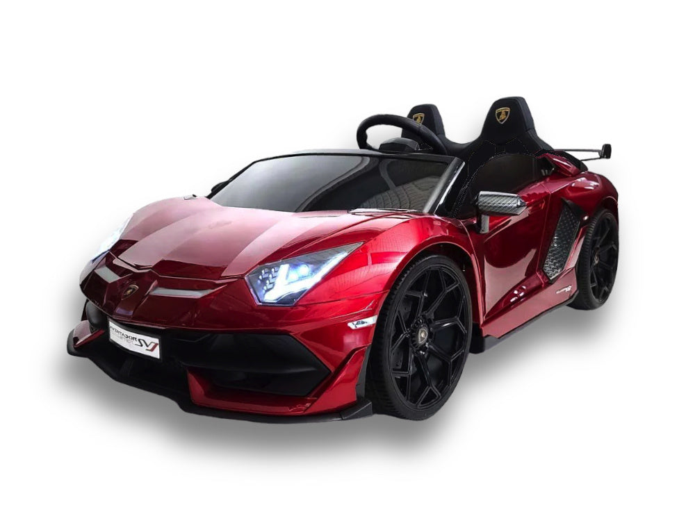 Lamborghini Aventador, Voiture Électrique Pour Enfants 2 Personnes 24 Volts Avec Pneus En Caoutchouc, Siège En Cuir !