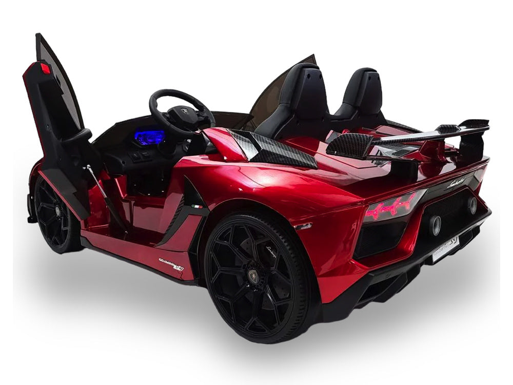 Lamborghini Aventador, Voiture Électrique Pour Enfants 2 Personnes 24 Volts Avec Pneus En Caoutchouc, Siège En Cuir !