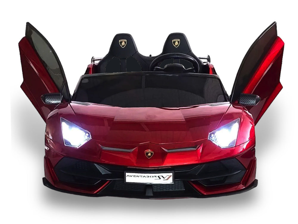 Lamborghini Aventador, Voiture Électrique Pour Enfants 2 Personnes 24 Volts Avec Pneus En Caoutchouc, Siège En Cuir !