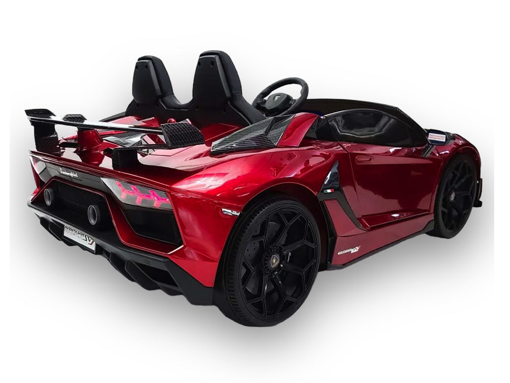 Lamborghini Aventador, Voiture Électrique Pour Enfants 2 Personnes 24 Volts Avec Pneus En Caoutchouc, Siège En Cuir !