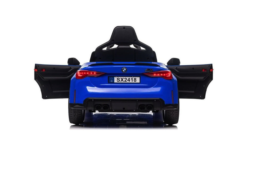 Bmw M4, Voiture Électrique Pour Enfants 12 Volts, Siège En Cuir, Pneus En Caoutchouc, Voiture À Batterie Pour Enfants !