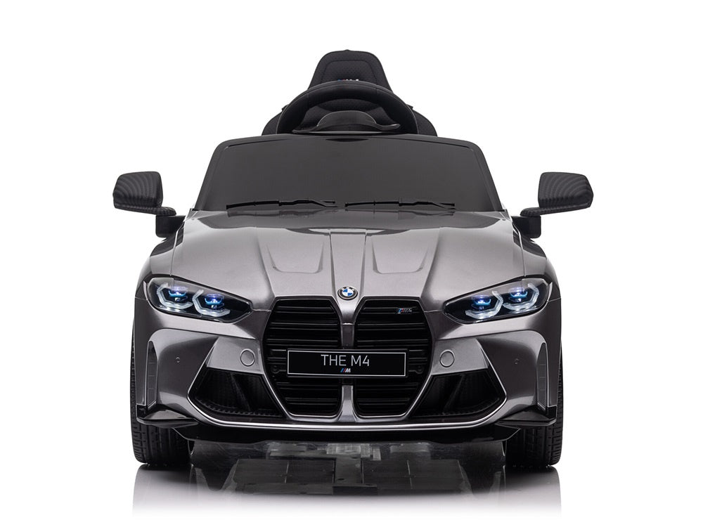 Bmw M4, Voiture Électrique Pour Enfants 12 Volts, Siège En Cuir, Pneus En Caoutchouc, Voiture À Batterie Pour Enfants !