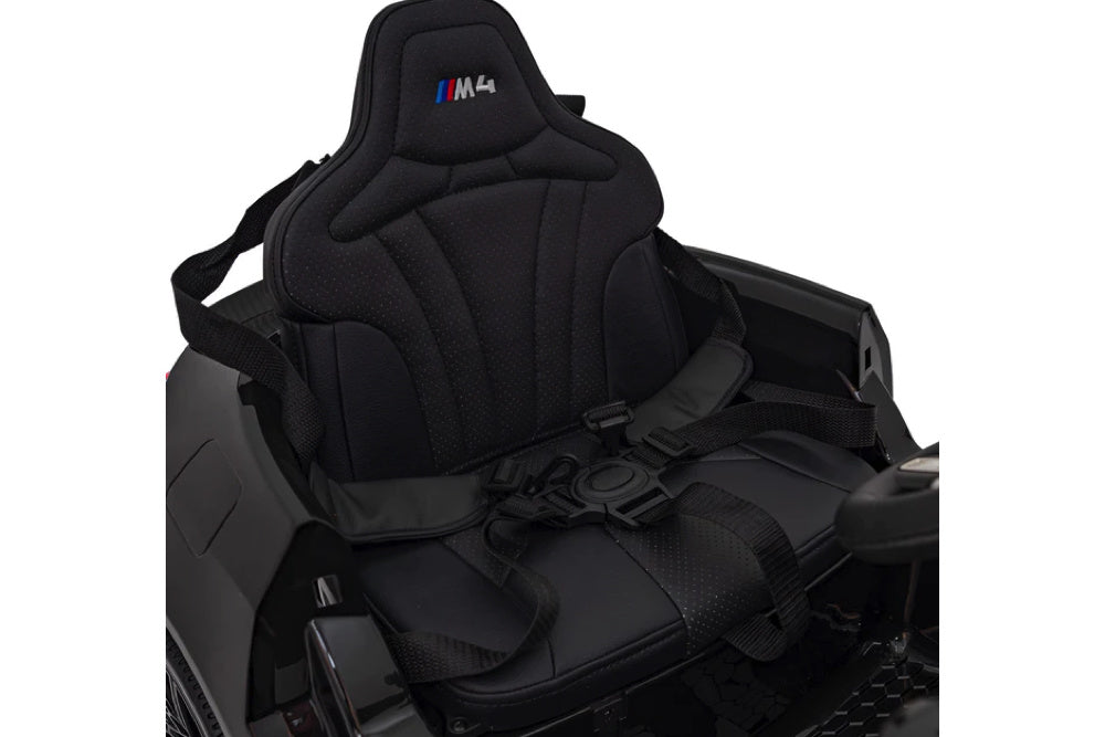 Bmw M4, Voiture Électrique Pour Enfants 12 Volts, Siège En Cuir, Pneus En Caoutchouc, Voiture À Batterie Pour Enfants !