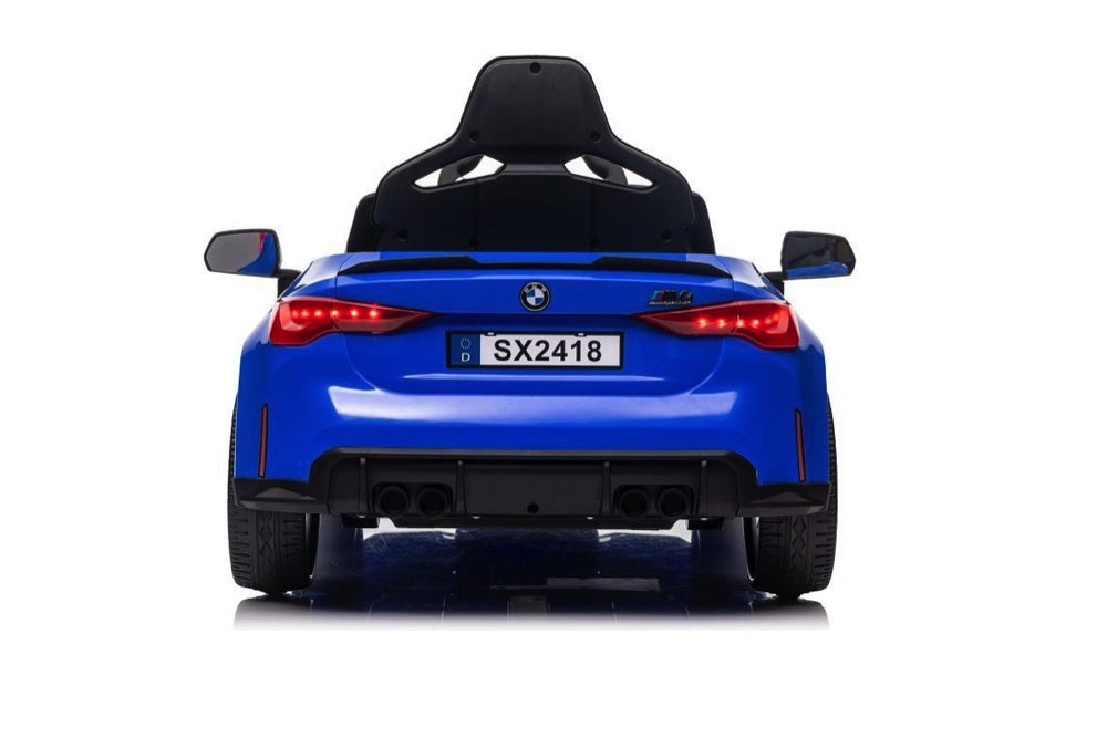 Bmw M4, Voiture Électrique Pour Enfants 12 Volts, Siège En Cuir, Pneus En Caoutchouc, Voiture À Batterie Pour Enfants !