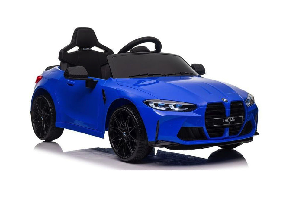 Bmw M4, Voiture Électrique Pour Enfants 12 Volts, Siège En Cuir, Pneus En Caoutchouc, Voiture À Batterie Pour Enfants !
