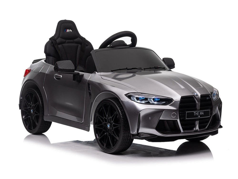 Bmw M4, Voiture Électrique Pour Enfants 12 Volts, Siège En Cuir, Pneus En Caoutchouc, Voiture À Batterie Pour Enfants !