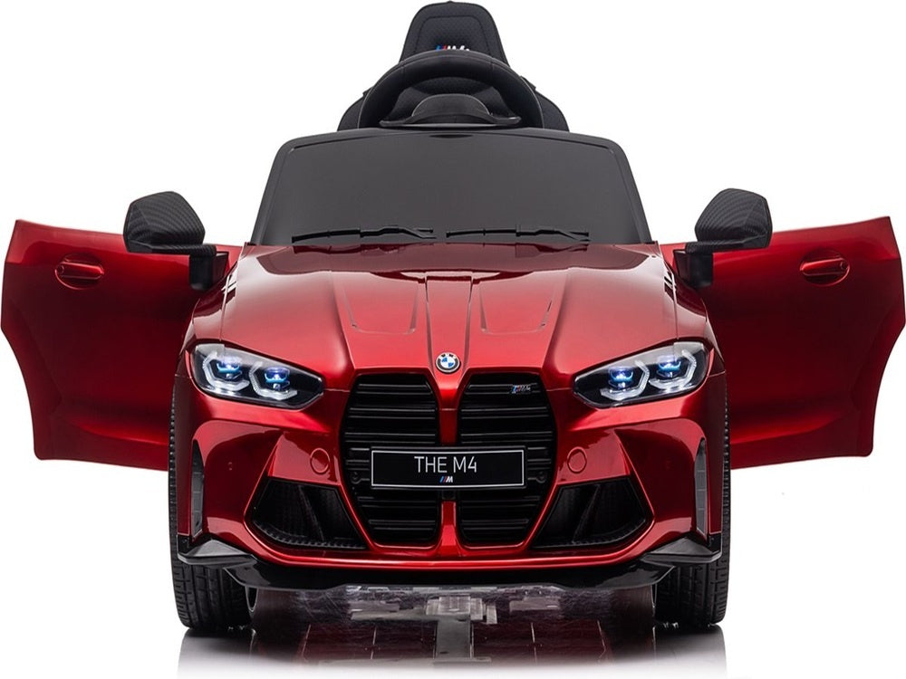 Bmw M4, Voiture Électrique Pour Enfants 12 Volts, Siège En Cuir, Pneus En Caoutchouc, Voiture À Batterie Pour Enfants !